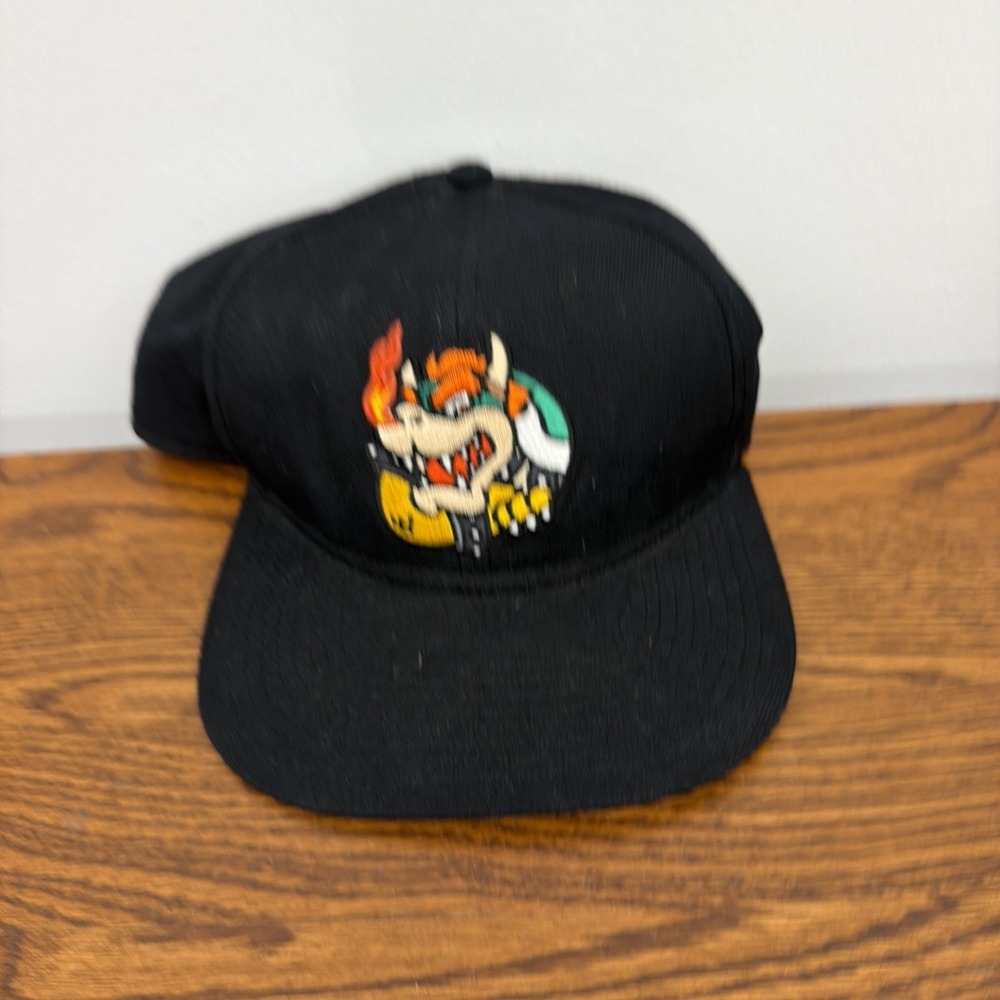 Super Mario Hat Black On Size Bowser Preowned